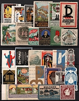 Germany, Europe & Overseas, Stock of Cinderellas, Non-Postal Stamps, Labels, Advertising, Charity, Propaganda (#235B)