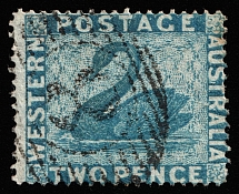 1861 2p West Australia (SG 41, Canceled, CV $30)
