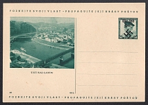 Overprinted postcard in RUMBURG in October 1938. Occupation of Sudetenland, Germany