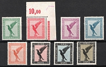 1926-27 Weimar Republic, Germany, Airmail (Mi. 378 - 384, Full Set, CV $180)