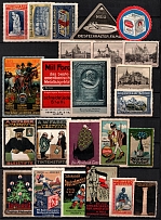 Germany, Stock of Rare Cinderellas, Non-postal Stamps, Labels, Advertising, Charity, Propaganda (#24)