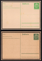 1933 Hindenburg, Third Reich, Germany, Postal Cards