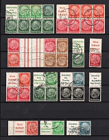 1940-41 Third Reich, Germany, Collection (Coupon, Se-tenant, Tete-beche, Canceled, CV $200)
