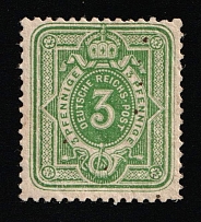 1875-79 3pf German Empire, Germany (Mi. 31 b, CV $170)