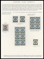 Finland - Ship Mail - 1874-86, Skargards Trafik Aktiebolag (STAB), 10p in two major shades orange brown and blue or red brown and dark blue, 20 stamps, including one proof, three imperforates (one - pen cross cancelled), two …