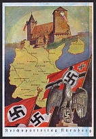 1934 Proof of Postcard 'Nuremberg Rally', Swastika, Third Reich, Germany, Postcard