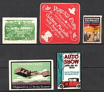 Autoshow, Germany, Stock of Rare Cinderellas, Non-postal Stamps, Labels, Advertising, Charity, Propaganda