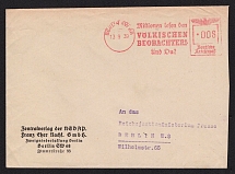 1939 (13 Sep) 'Millions Read the VOLKISCHEN BEOBACHTER! And You' Third Reich WWII, German Propaganda, Germany, Field Post, Cover from Berlin to Berlin