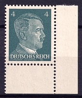 4pf British Anti-Germany Propaganda, British Forgery of Hitler Issue (Mi. 24, Corner Margins, CV $130, MNH)