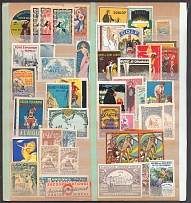 Worldwide, Stock of Cinderellas, Non-Postal Stamps, Labels, Advertising, Charity, Propaganda (#412A)