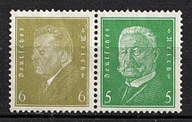 1932 Weimar Republic, Germany, Se-tenant, Zusammendrucke (Mi. W 28, CV $50, MNH)