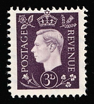 3d Anti-British Propaganda, King George VI, German Propaganda Forgery (Mi. 8, CV $110)