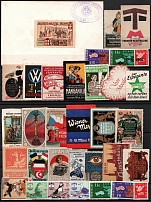 Germany, Europe & Overseas, Stock of Cinderellas, Non-Postal Stamps, Labels, Advertising, Charity, Propaganda (#249B)