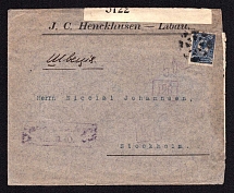 1914 Libau, Russia Mute Registered Censored cover to Stockholm (Libau, Levin #528.02, Censor #5112)