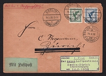 1928 (14 May) Germany, Airmail cover from Berlin to Zurich (Switzerland), 1st flight Berlin - Zurich