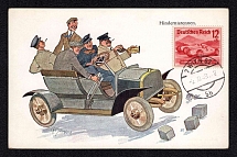 1939 (2 Nov) 'Obstacle Course', International Automobile and Motorbike Exhibition in Berlin, German Propaganda Postcard from Vienna