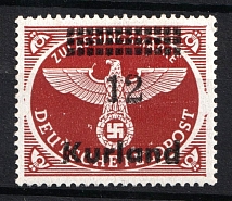 1945 12pf Kurland, German Occupation, Germany (Mi. 4 A z, CV $70)