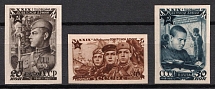 1947 29th Anniversary of the Soviet Army, Soviet Union, USSR, Russia (Imperforate, Full Set, MNH)