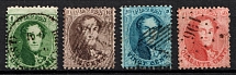 1863 Belgium (Sc. 13c - 16e, Canceled, CV $90)