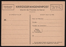Germany, Prisoners of War, Rare Postcard Oflag Stalag Frontstalag, Military Post (Mint)