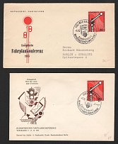 1955 (15 Oct) 'Timetable Conference', German Propaganda, Germany, First Day Cover from Wiesbaden to Berlin