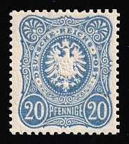 1875-79 20pf German Empire, Germany (Mi. 34 a, Certificate, CV $800)