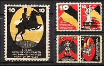 1917 The Editorial Team's Fund for the Needy Women and Children of Our Soldiers in the Field, Hungary, Charity Stamps