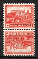 1932 12pf Weimar Republic, Germany, Tete-beche, Zusammendrucke (Mi. SK 16, CV $30, MNH)