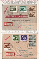 1944 Third Reich, Germany, Registered Covers to Hannover