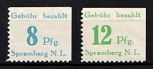 1946 Spremberg (Lower Lusatia), Germany Local Post (Mi. 23 A - 24 A, Unofficial Issue, Full Set, CV $30)