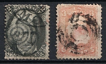 1861-67 United States (Mi. 17 - 18, Canceled, CV $50)
