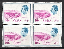 1975 10r Iran, Block of Four (MISSED Value in Persian, Print Error, CV $40, MNH)