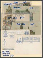 Worldwide Collections - WORLDWIDE VENUES AND EXHIBITIONS - SELECTION OF COLOR POSTCARDS: 1890-1900, 21 pieces, including Great Britain Penny Postage Jubilee of 1890, Chicago Official postcard of 1893, Bordeaux Exhibition of 1895, …