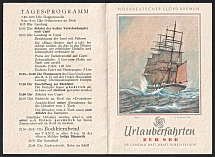 1937-38 'Steamer 'The German'', The German Labor Front, Cruise Menu/Programme, Third Reich Nazi Germany Propaganda