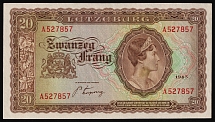 1943 20fr Luxembourg, Banknote