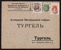1914 (Sep) Revel, Ehstlyand province Russian empire (cur. Tallinn, Estonia). Mute commercial cover to Turgel. Mute postmark cancellation