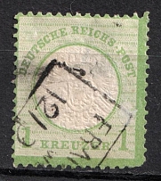 1872 1kr German Empire, Germany (Mi. 23 a, Canceled, CV $60)