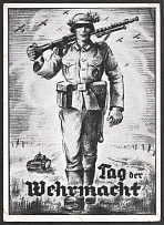 1942 'Armed Forces Day', Propaganda Postcard, Third Reich Nazi Germany
