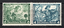 1933 Third Reich, Germany, Wagner, Se-tenant, Zusammendrucke (Mi. W 47, CV $30)