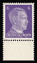 6pf British Anti-German Propaganda, British Propaganda Forgery of Hitler Issue (Mi. 25, Margin, CV $130, MNH)