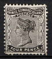1870 4p Prince Edward Island, Canada (SG 31, CV $10)