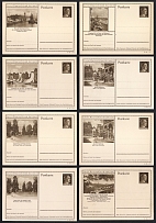 1941 Hitler, Third Reich, Germany, 8 Postal Cards