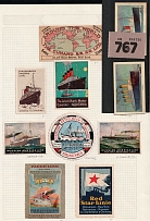 Ships, Navy, United States, Stock of Cinderellas, Non-Postal Stamps, Labels, Advertising, Charity, Propaganda (#332)