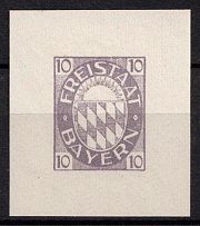 10pf Bavaria, Germany (Violet Proof)