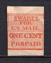 1c `Swarts` New York City Despatch Post, USA, Local