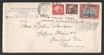 1929 (27 Aug) United States, Graf Zeppelin airship airmail cover from Chicago to Frankfurt, 1st Round the World flight 'Lakehurst - Friedrichshafen' (Sieger 28 A)