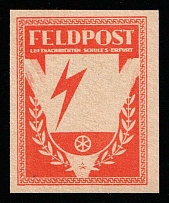 1943 Erfurt, Military Mail Field Post Feldpost, Air Signals School 5, Propaganda Issue, Germany (Mi. 10 B F, Proof)