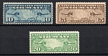 1926-27 Air Post Stamps, United States, USA (Scott C7 - C9, Full Set, CV $20, MNH)