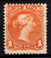 1868-90 1c Canada (SG 56a, CV $1,500)
