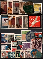 Airplanes, Ships, Navy, Europe, Stock of Cinderellas, Non-Postal Stamps, Labels, Advertising, Charity, Propaganda (#257B)